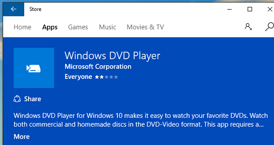 free dvd player for windows 10